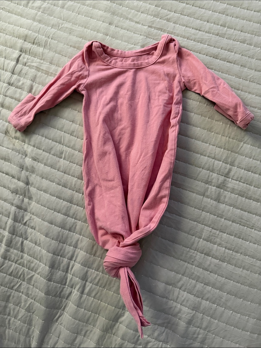 Kids Pink One-Piece Gown - Soft Long Sleeve